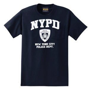 NYPD New York Police Licenced Navy Youth T-shirt Top Tee